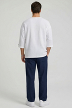 Fakir Kol Müslin Erkek Oversize T-shirt