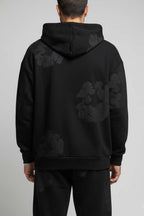 Fermuarlı Kabartma Baskı Erkek Sweatshirt