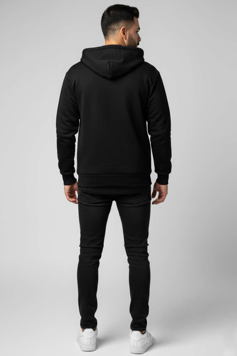 Fermuarlı Üç İplik Erkek Sweatshirt