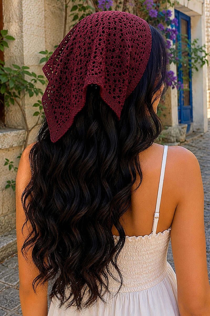 File Örgülü Bağlamalı Bandana