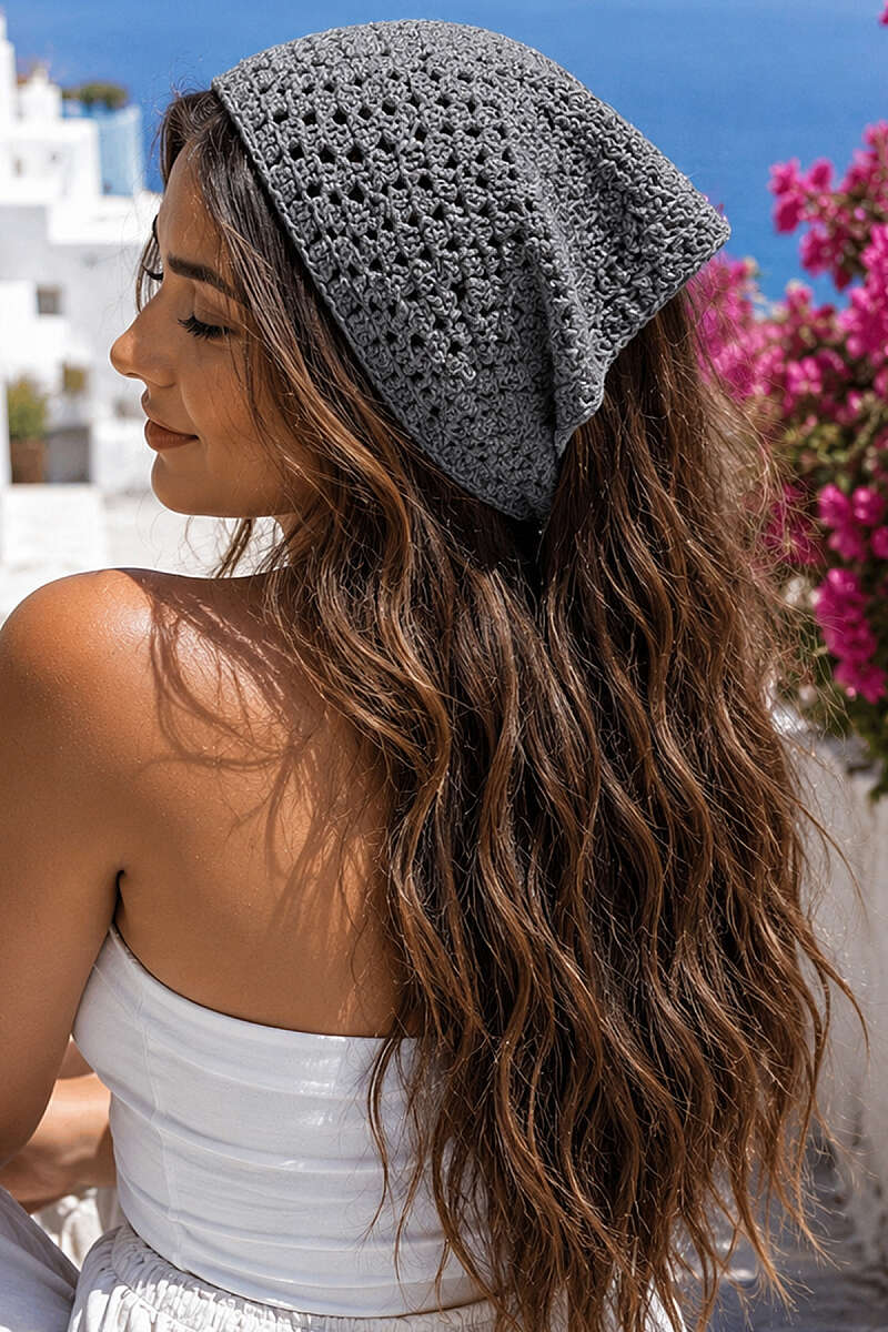File Örgülü Bağlamalı Bandana