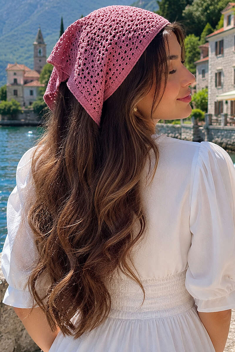 File Örgülü Bağlamalı Bandana