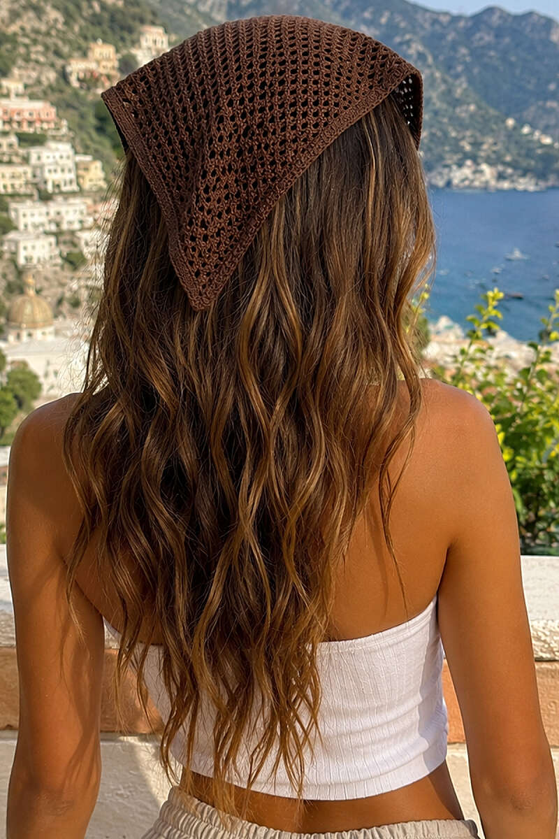 File Örgülü Bağlamalı Bandana