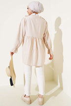 Fırfırlı Bileği Lastikli Kimono