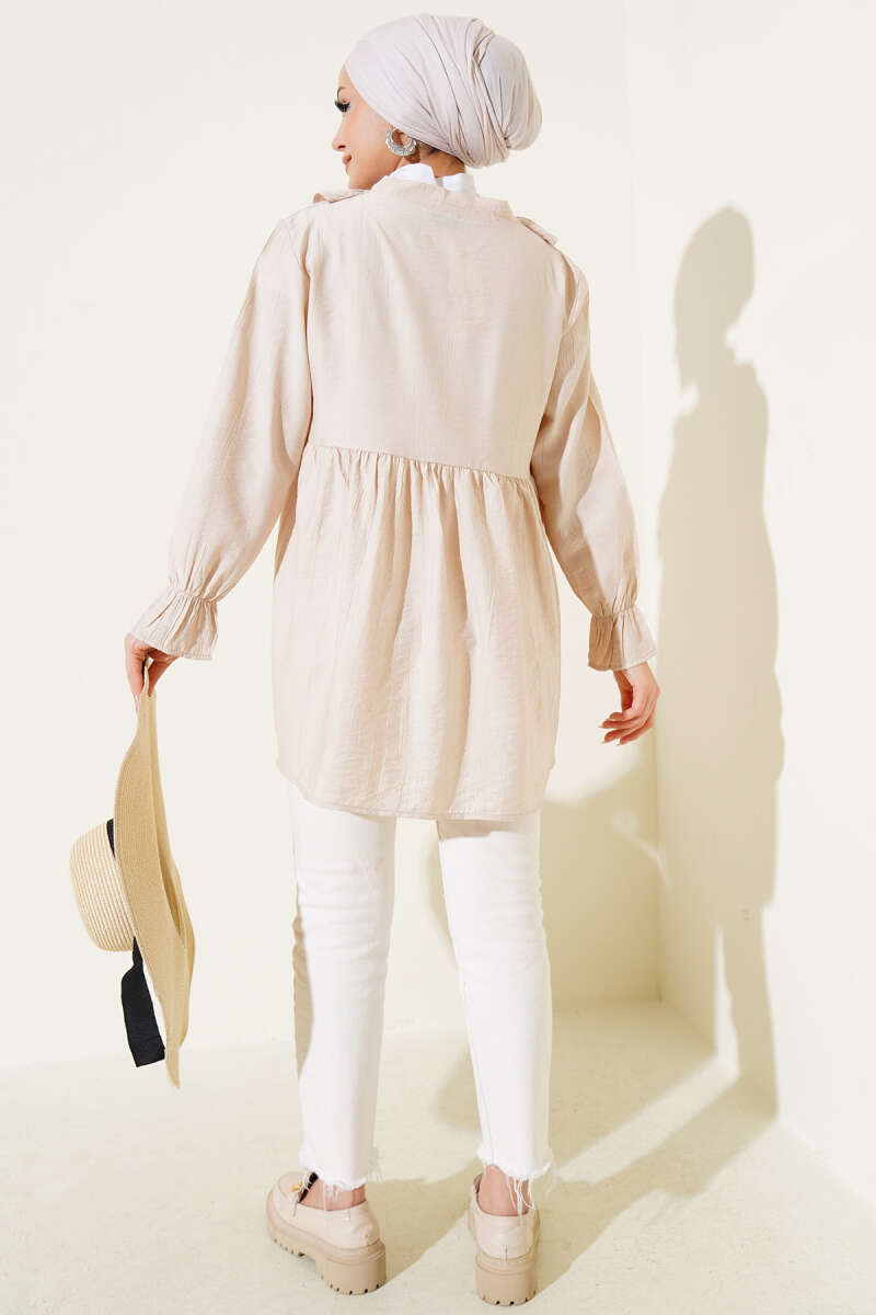 Fırfırlı Bileği Lastikli Kimono