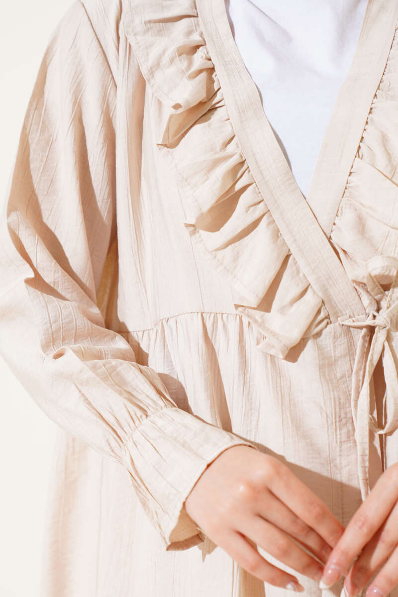 Fırfırlı Bileği Lastikli Kimono