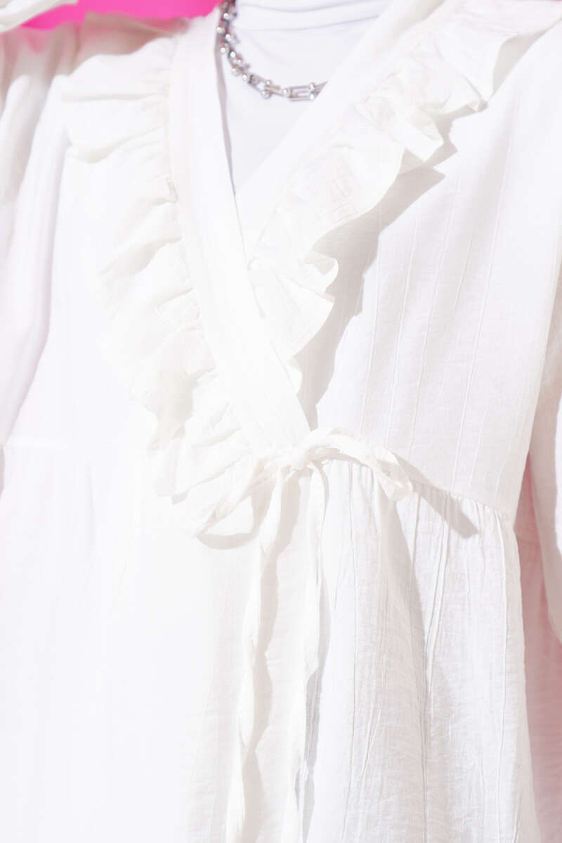 Fırfırlı Bileği Lastikli Kimono