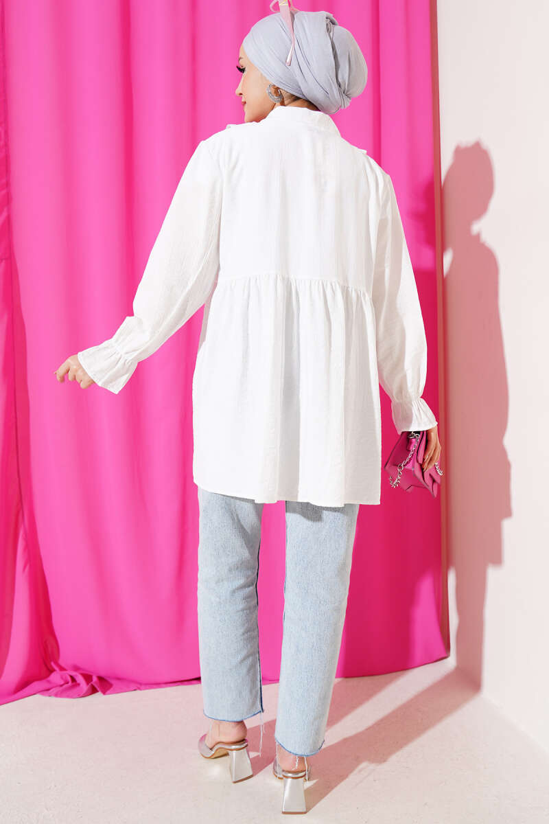 Fırfırlı Bileği Lastikli Kimono