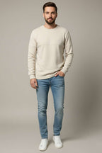 Fitilli Dikiş Detaylı Erkek Sweatshirt