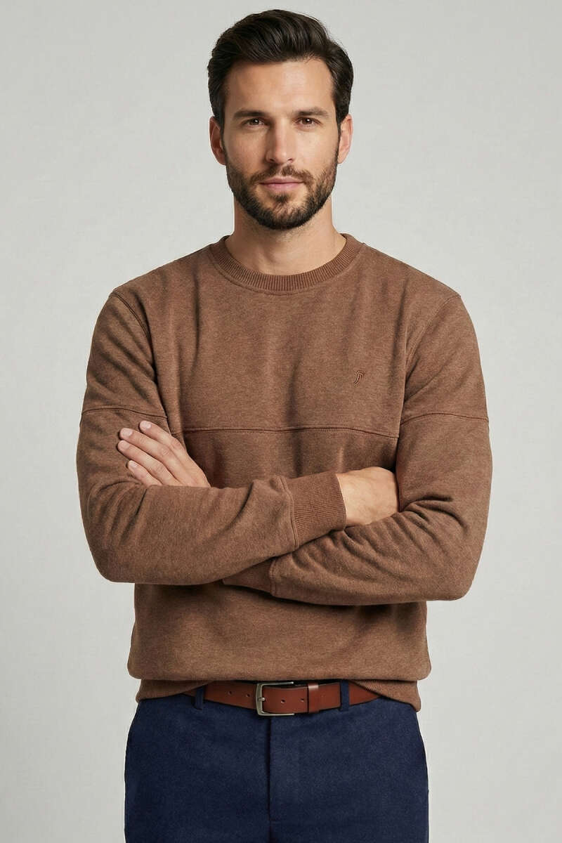 Fitilli Dikiş Detaylı Erkek Sweatshirt
