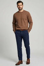 Fitilli Dikiş Detaylı Erkek Sweatshirt