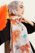 Flora Desenli Şal