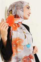 Flora Desenli Şal