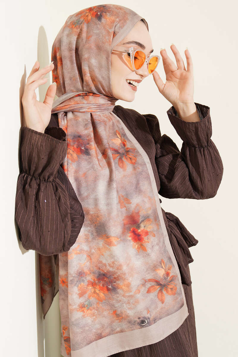 Floral Batik Desen Şal