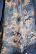 Floral Batik Desen Şal Lacivert