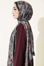 Floral Batik Desen Şal Siyah