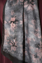 Floral Batik Desen Şal Siyah