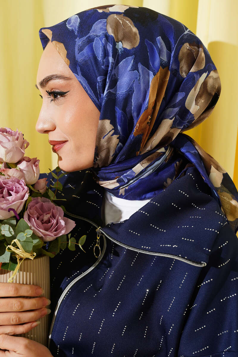 Flowers Desen Demore Eşarp