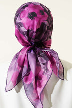 Flowers Desen Demore Eşarp Menekşe
