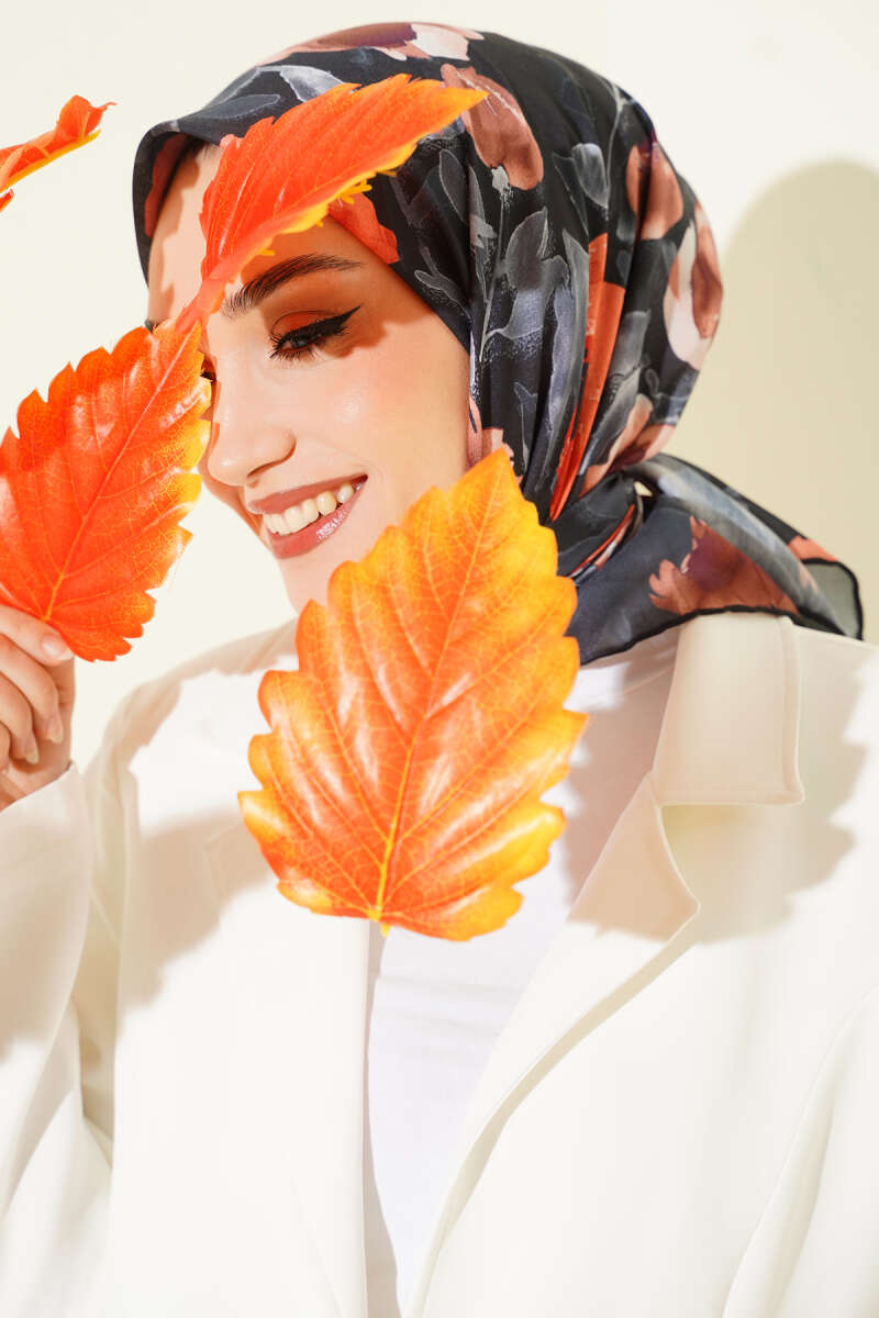 Flowers Desen Demore Eşarp