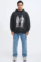 Free Sprit Baskılı Oversize Erkek Sweatshirt
