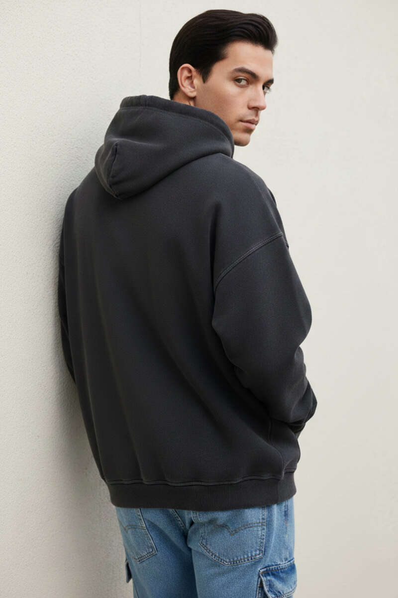 Free Sprit Baskılı Oversize Erkek Sweatshirt