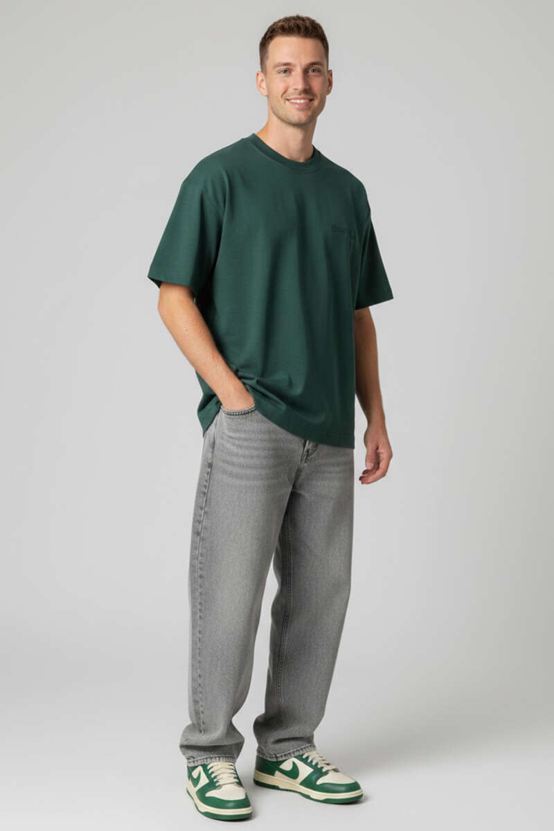 Friendly Reminder Nakışlı Erkek T-shirt Nefti