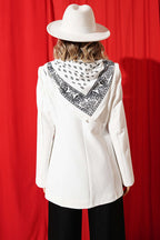 Fular Detaylı Blazer Ceket