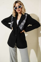 Fular Detaylı Blazer Ceket