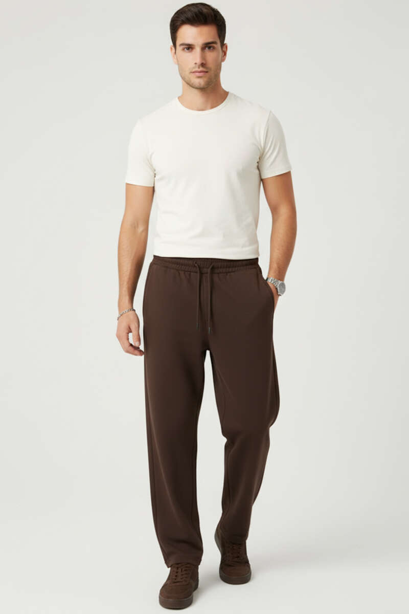 Gabardin Bel Lastikli Erkek Pantolon