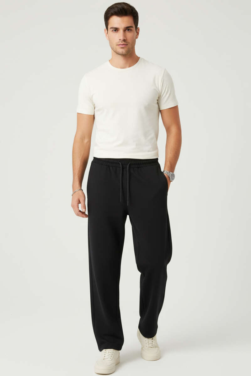 Gabardin Bel Lastikli Erkek Pantolon