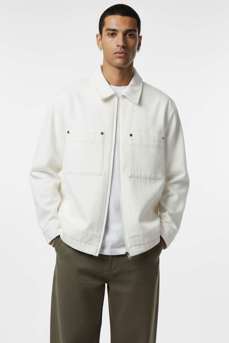 Gabardin Fermuarlı Erkek Ceket