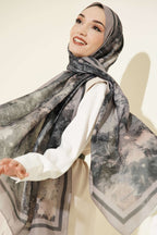 Galaksi Desen Lina Şal Taş Gri