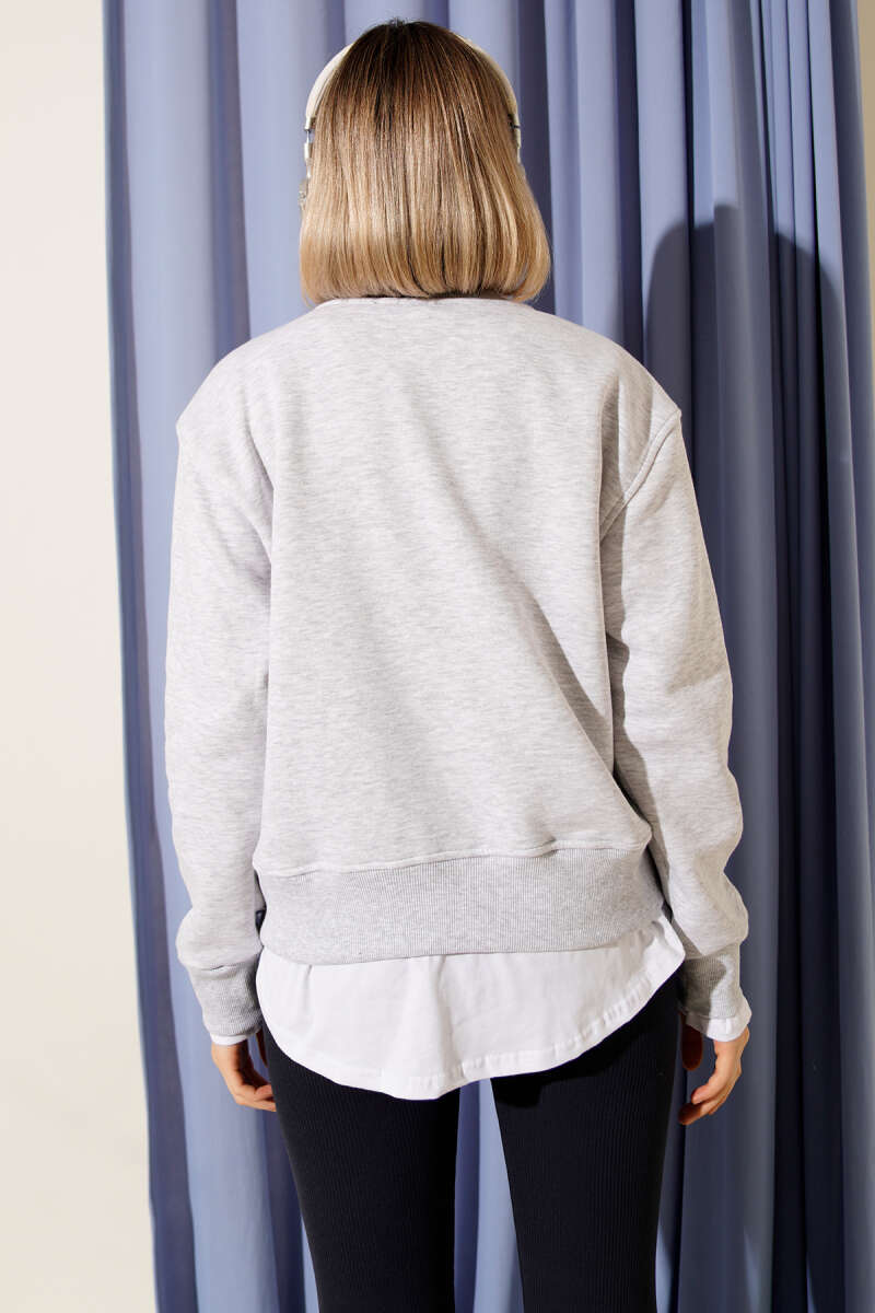 Garnili Bisiklet Yaka Sweatshirt