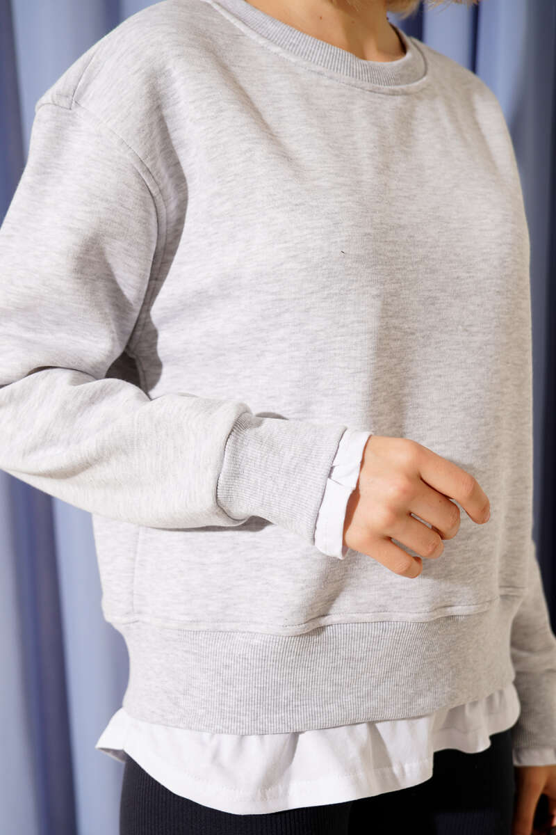 Garnili Bisiklet Yaka Sweatshirt