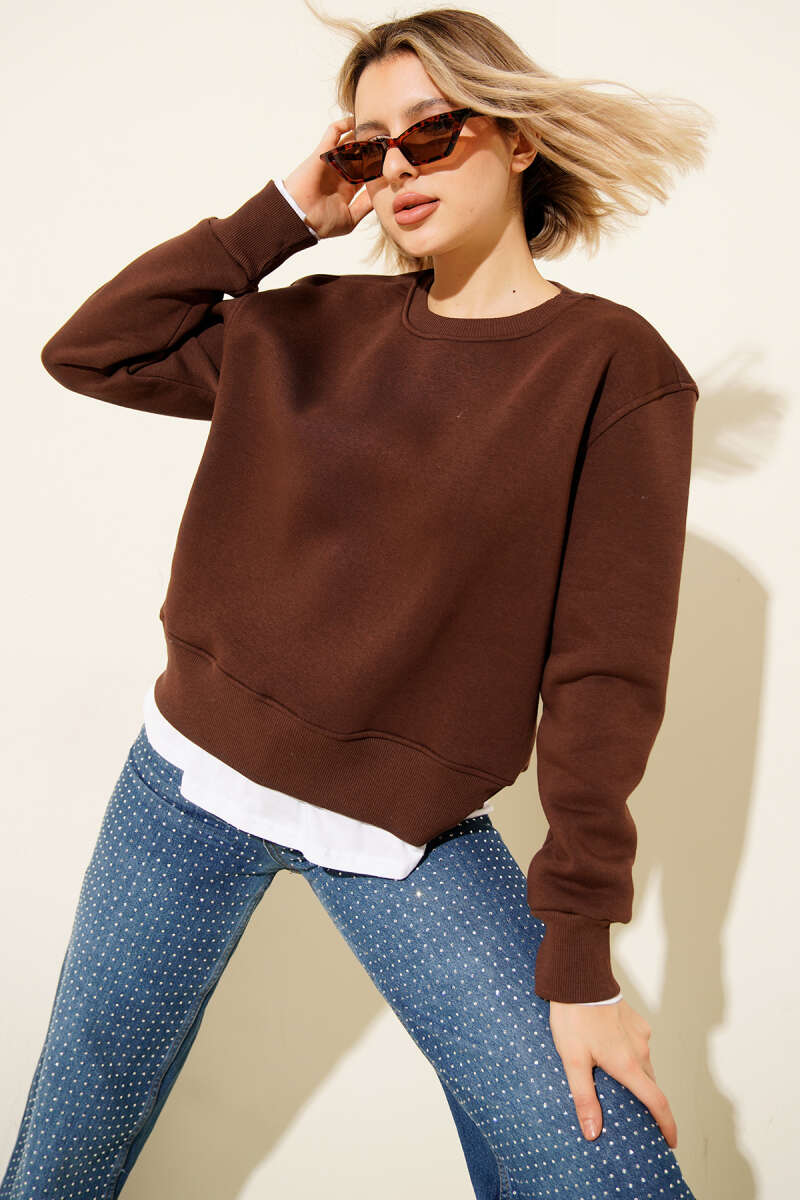 Garnili Bisiklet Yaka Sweatshirt