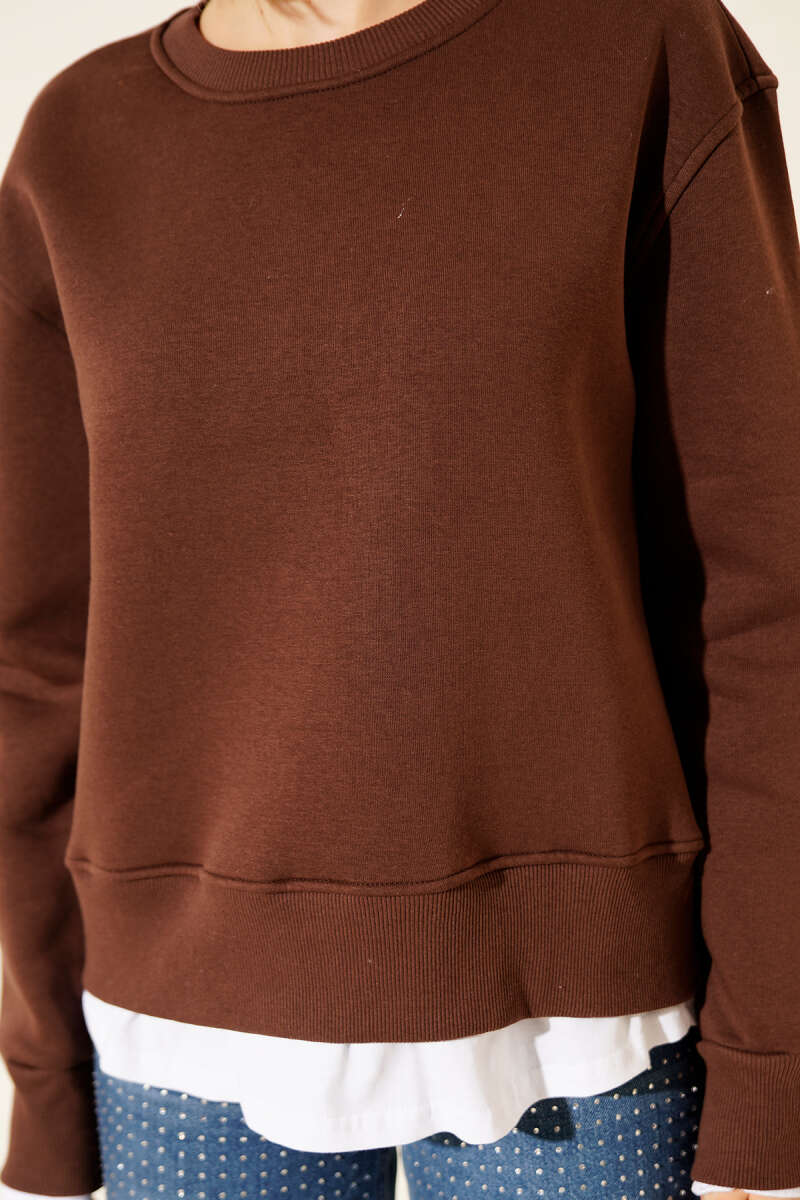 Garnili Bisiklet Yaka Sweatshirt