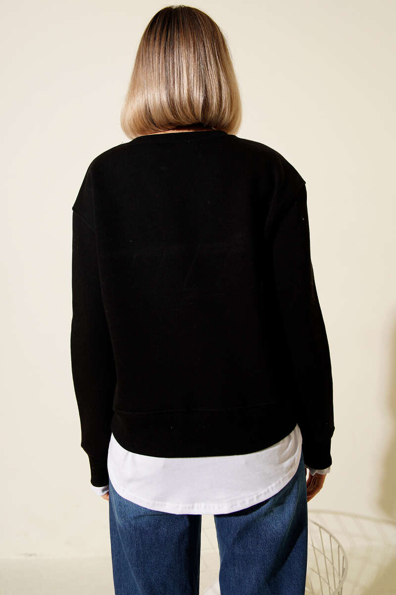 Garnili Bisiklet Yaka Sweatshirt