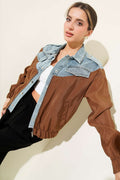 Bomber Jacket with Garnished Pocket Flap