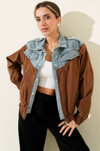 Bomber Jacket with Garnished Pocket Flap