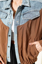 Bomber Jacket with Garnished Pocket Flap