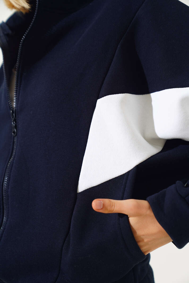 Garnili Üç İplik Salaş Kısa Hırka