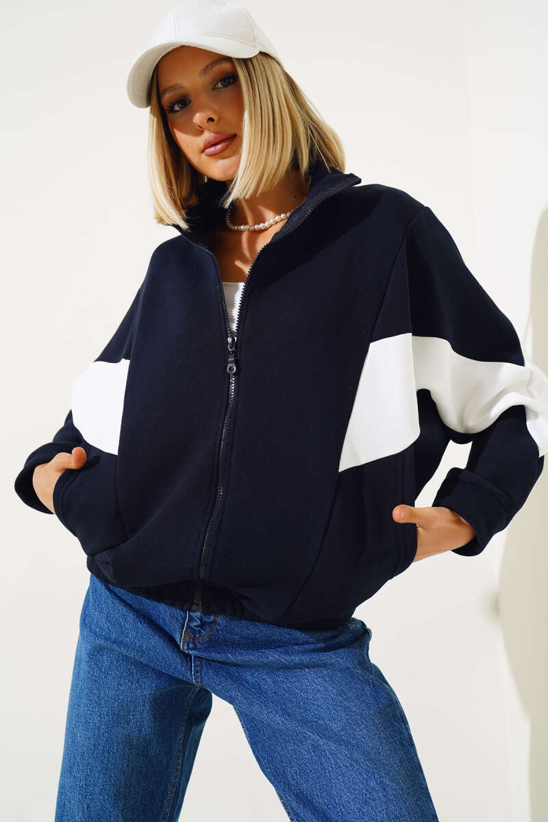 Garnili Üç İplik Salaş Kısa Hırka