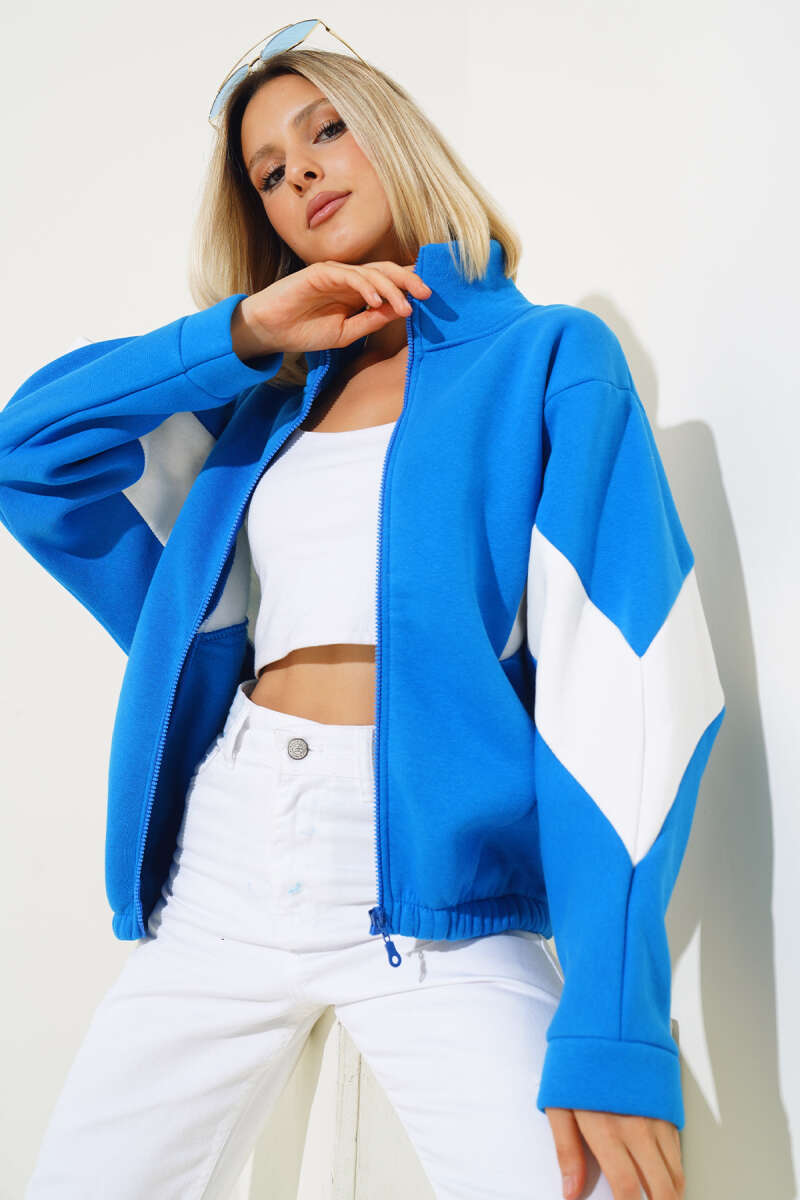 Garnili Üç İplik Salaş Kısa Hırka