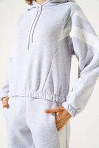 Garnili Üç İplik Sweatshirt Takım