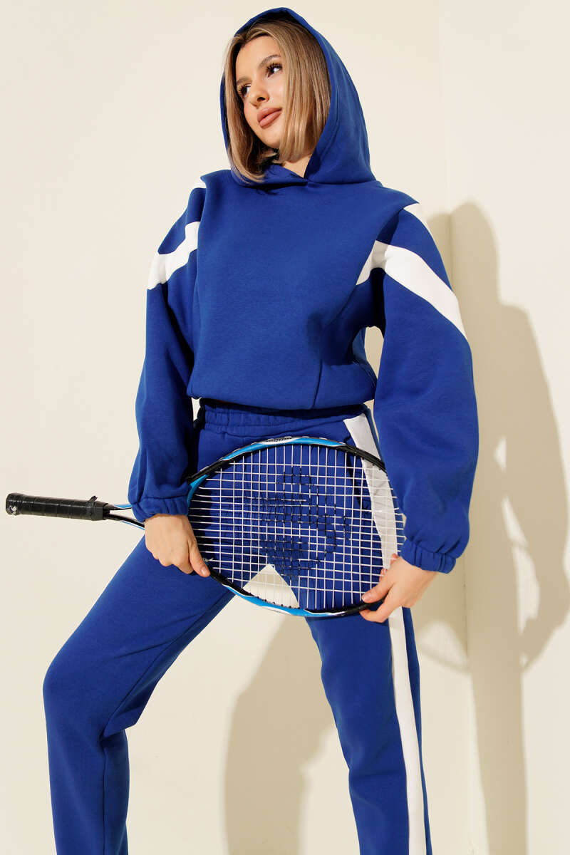 Garnili Üç İplik Sweatshirt Takım