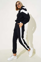 Garnili Üç İplik Sweatshirt Takım