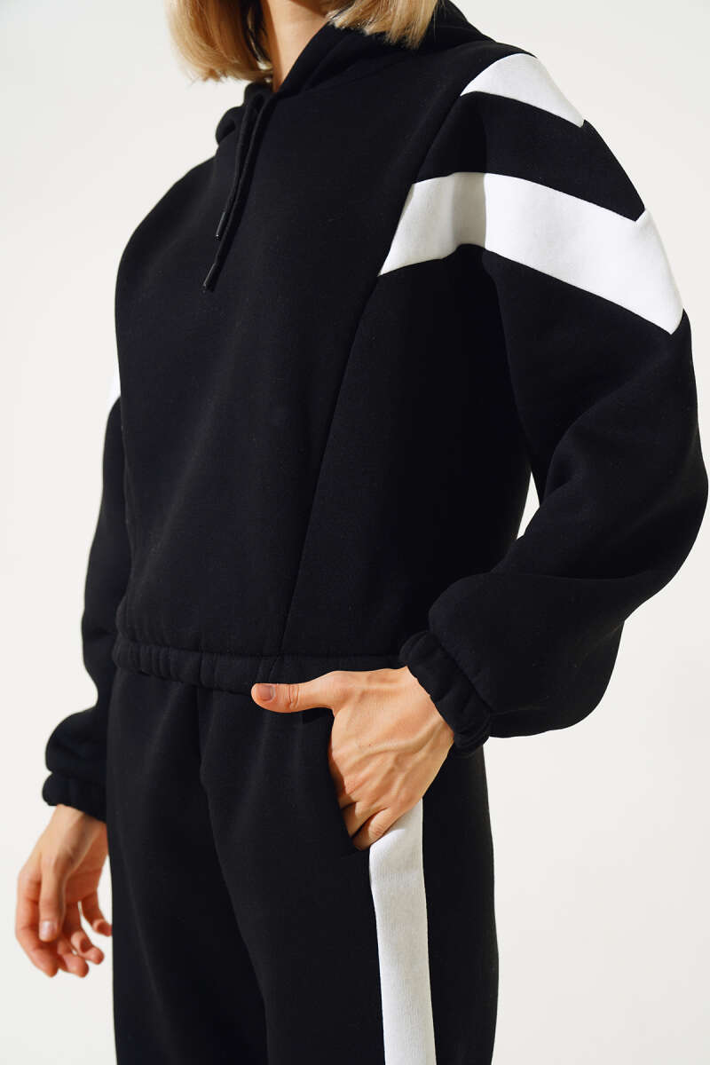 Garnili Üç İplik Sweatshirt Takım