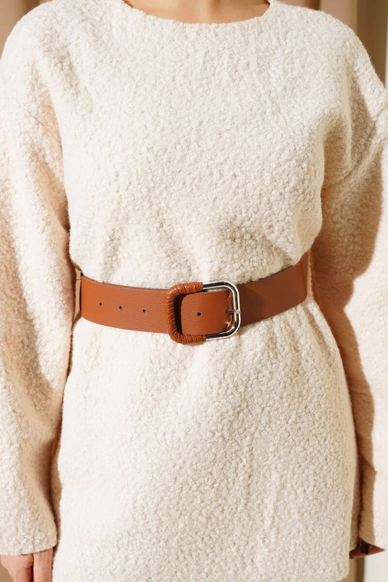 Geniş Kemerli Buklet Tunik