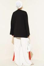 Geniş Kollu Basic Tunik Siyah
